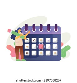 Concepto de Ilustración de Planificación de Programas	
