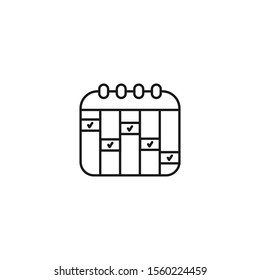 schedule planning - minimal line web icon. simple vector illustration. concept for infographic, website or app.