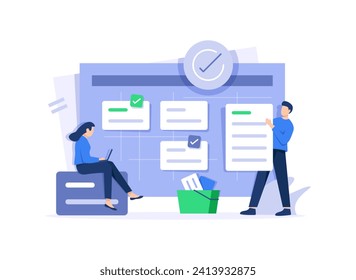 Planificar la planificación, rellenar la lista de comprobación, hacer la planificación con el calendario. Concepto de empresa y organización,Tareas de planificación de personajes