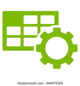 Schedule Preferences vector icon. Style is flat symbol, eco green color, rounded angles, white background.