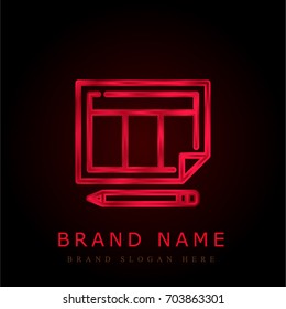 Schedule red chromium metallic logo
