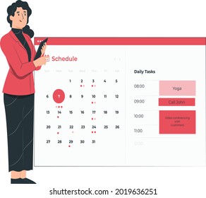 un recordatorio de programación en el calendario