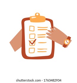 Programar con tareas de programación en un fondo aislado. Carpeta con tareas. Días tempranos. Planificador diario. Organización de los casos. Concepto de las tareas completadas. Vector.