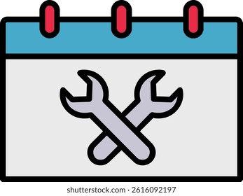 Schedule Service Line Vector Icon Design