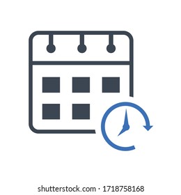 Schedule sign, schedule icon vector graphic.
