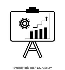 Schedule sign. Presentation icon