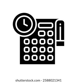 schedule soldi icon. vector icon for your website, mobile, presentation, and logo design.