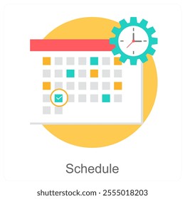 Schedule and study icon concept