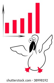 Schedule of successful growth. Vector  illustration