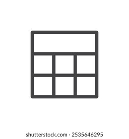 Schedule table icon Thin outline art symbol