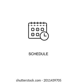 Schedule Thin Line Icon Vector Eps 10, 48x48 Icon 