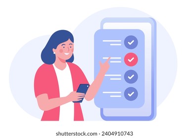 Schedule time management, deadline concept, planner, planning and organization, flat vector illustration banner for website