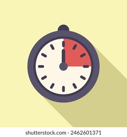 Schedule timer clock icon flat vector. Design event. Research shape