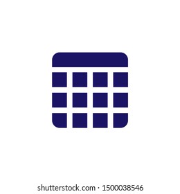 Schedule, timetable silhouette vector icon 