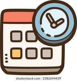 Schedule vector doodle illustration and graphic