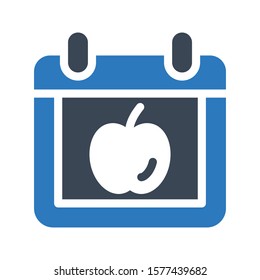 schedule vector glyph color icon 