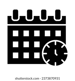 Schedule Vector Glyph Icon For Personal And Commercial Use.

