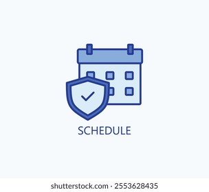 Schedule vector, icon or logo sign symbol illustration