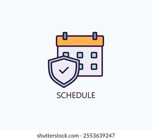 Schedule Vector, Icon Or Logo Sign Symbol Illustration