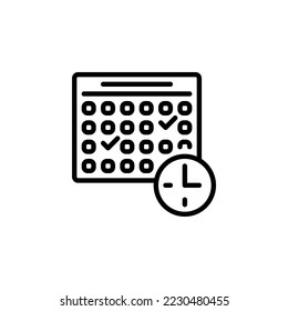 icono de vector de programación. estilo de esquema de iconos de oficina y de negocio. uso perfecto para logotipo, presentación, sitio web y más. estilo de línea de diseño de iconos simple