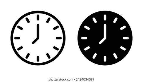 Schedule Vector Icon Set. Alarm clock vector symbol for UI design.