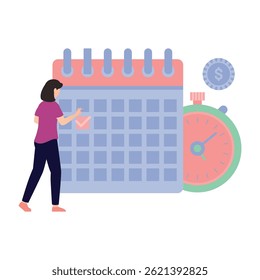 Agendar ilustração de vetor que pode facilmente modificar ou editar

