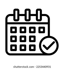 Schedule Vector Line Icon Design