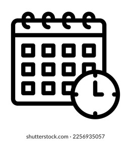 Schedule Vector Line Icon Design