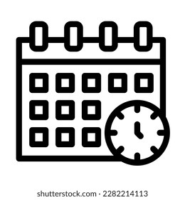 Diseño de iconos de línea de vector de planificación