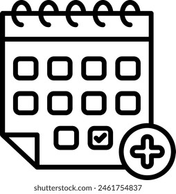 Schedule Vector Line Icon Design