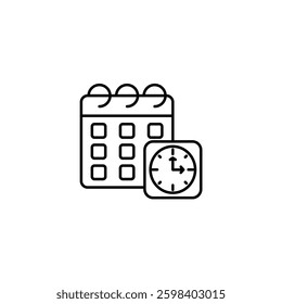 Schedule vector line icon icons design