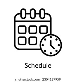 Plan Vektorgrafik-Design-Illustration. Zeitmanagement-Symbol auf weißem Hintergrund EPS10-Datei