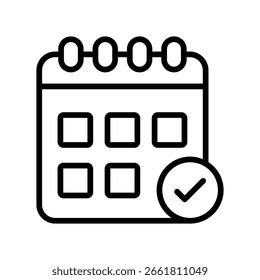 Schedule Vector Outline Icon. EPS 10 File
