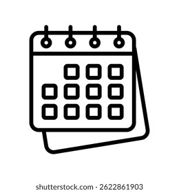 Schedule Vector outline icon. Eps10 file 