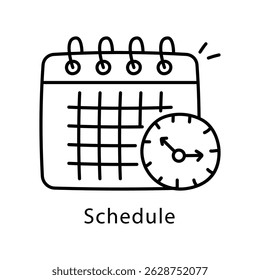 Ícone De Estilo De Estrutura De Tópicos De Vetor De Agenda. Arquivo Eps 10