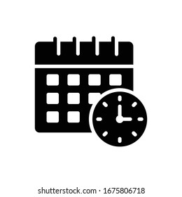 Schedule Vector Style illustration. Business and Finance Filled  Icon.