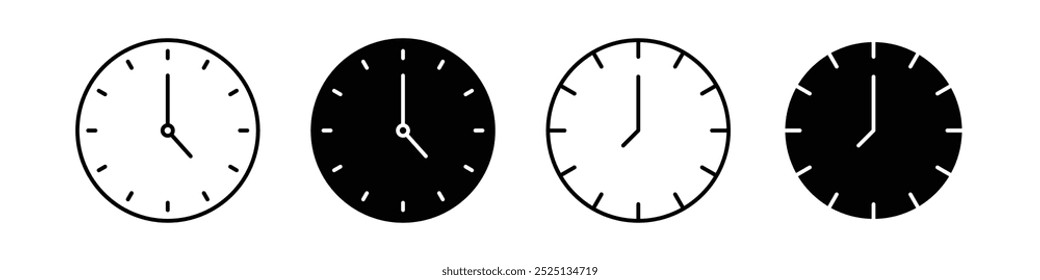 Schedule Vector thin line vector icons collection