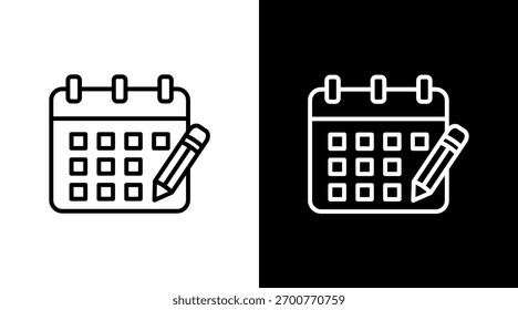 Agendar Design do Conjunto de Ícones Brancos