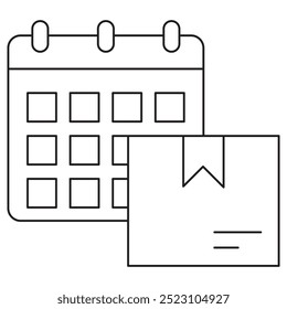 Ícone de Distribuição Programada, Programação de Entrega Planejada, Distribuição Pré-Organizada, Serviço de Distribuição Programada, Entrega Programada, Plano de Distribuição Pontual