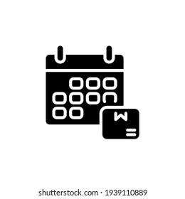 scheduled delivery icon in vector. Logotype