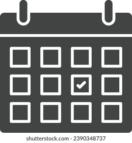 Imagen vectorial de icono de evento programado. Adecuado para aplicaciones web móviles y medios de impresión.