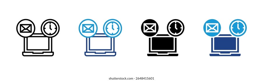 Scheduled Mail Icon Element For Design