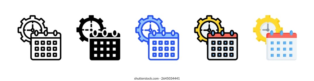 Scheduling Icon Collection With Multiple Styles