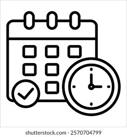 Scheduling Icon Element For Design