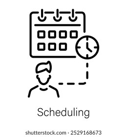 Icono de programación en estilo de línea 