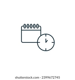 Scheduling icon. Monochrome simple sign from operation management collection. Scheduling icon for logo, templates, web design and infographics.