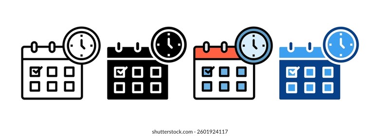 Scheduling Icon Set Multiple Style Collection - Powered by Shutterstock - Get 15% off with code: PIKWIZARD15