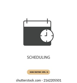 scheduling icons  symbol vector elements for infographic web