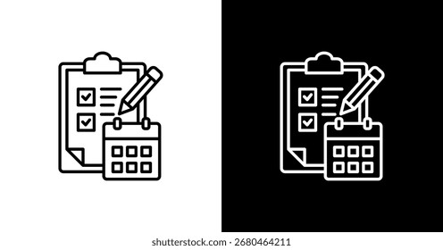 Planen des Designs weißer Symbolsätze