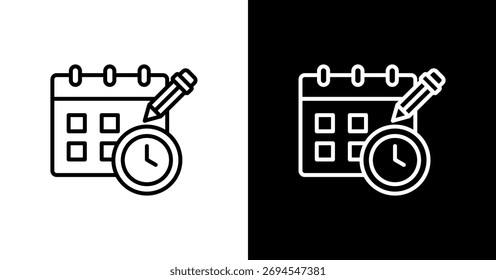 Planen des Designs weißer Symbolsätze
